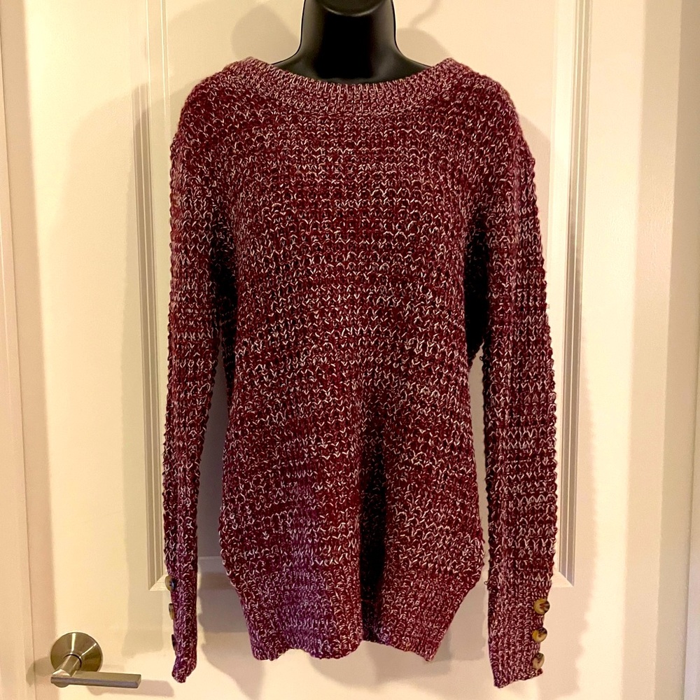 NWOT Women’s Burgundy Knit Sweater - Size Medium